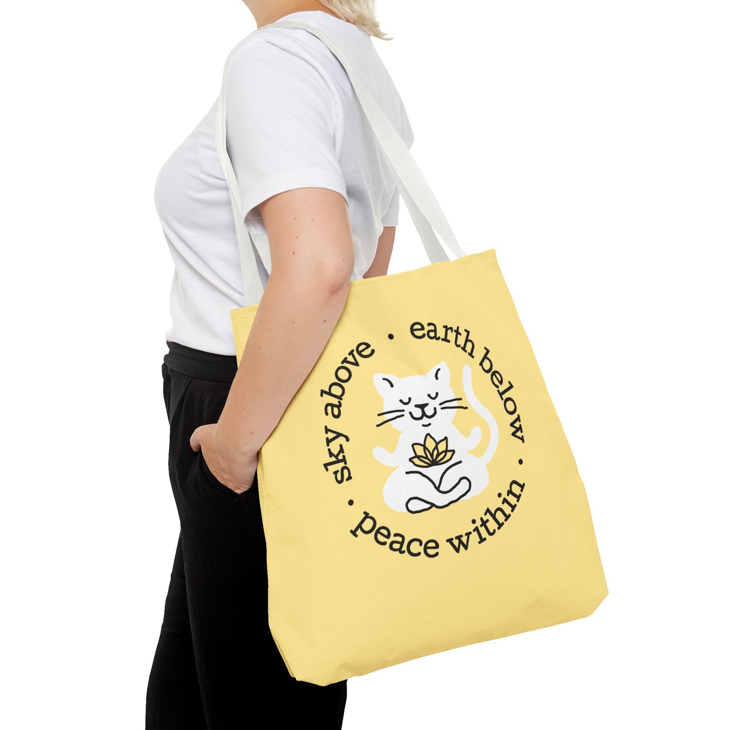 Peace Within Cat – Tote - Butter