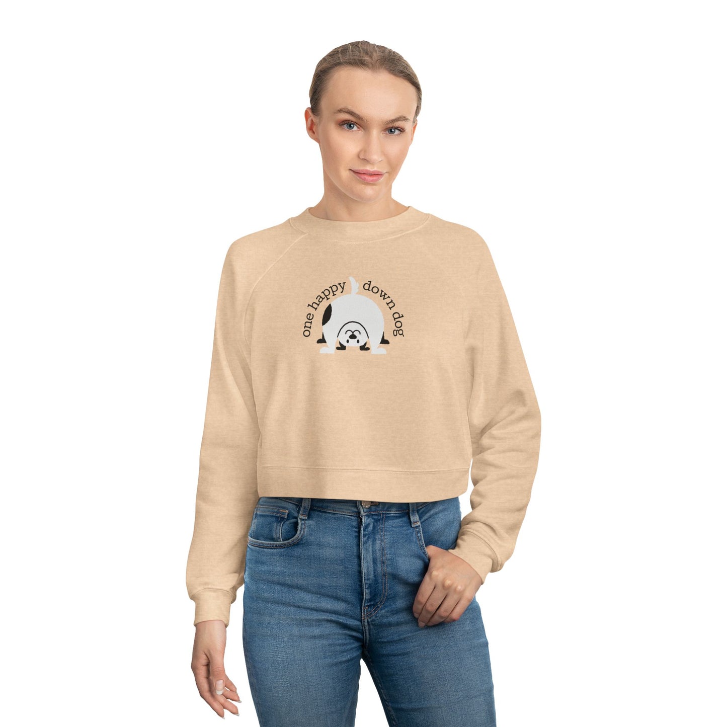One Happy Down Dog β Cropped Sweatshirt