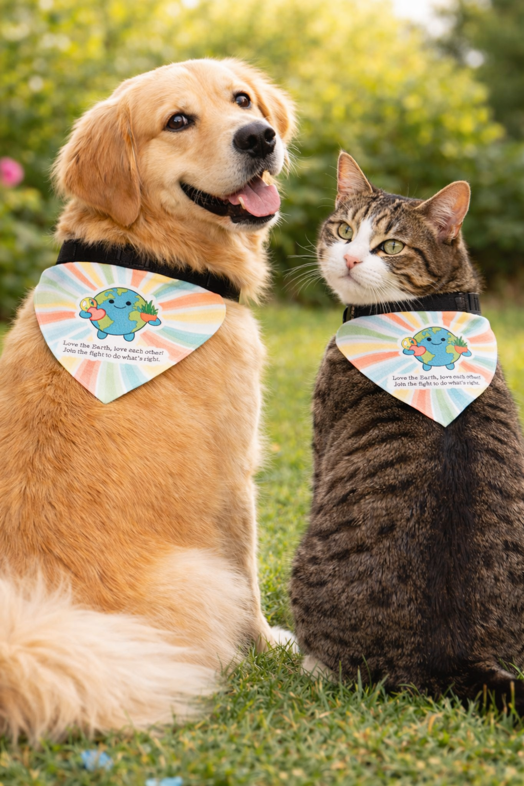 Love the Earth -Clip-on Pet Bandana