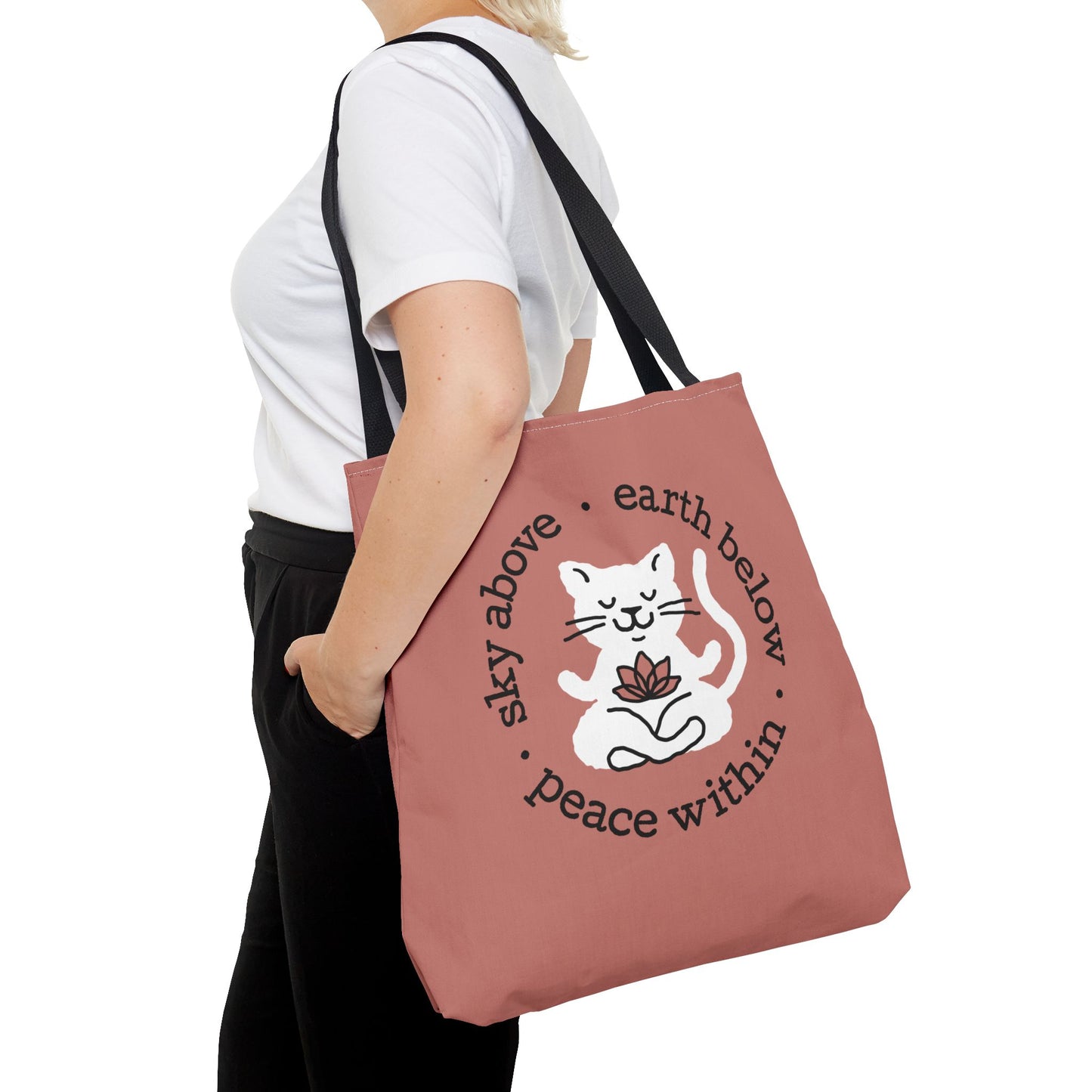 Peace Within Cat β Tote - Rosewood