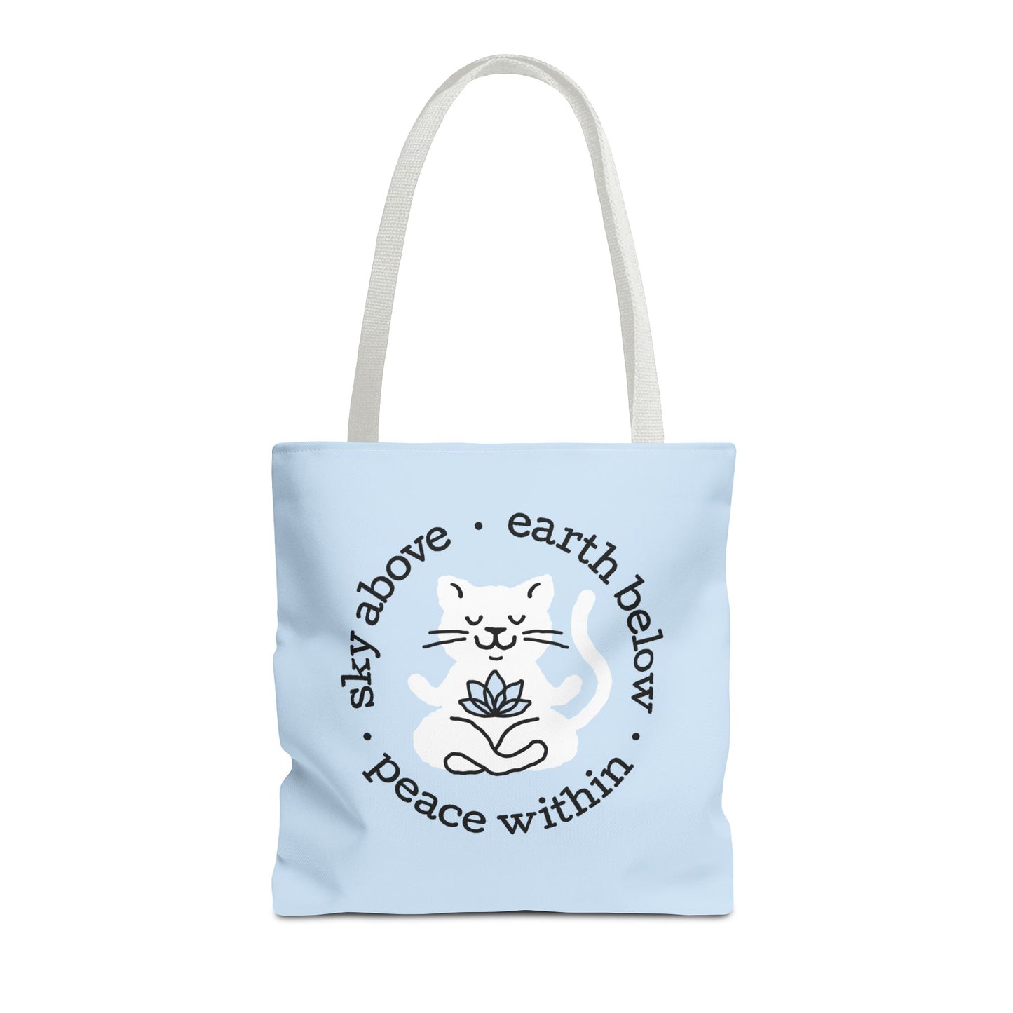 Peace Within Cat – Tote - Icy Blue