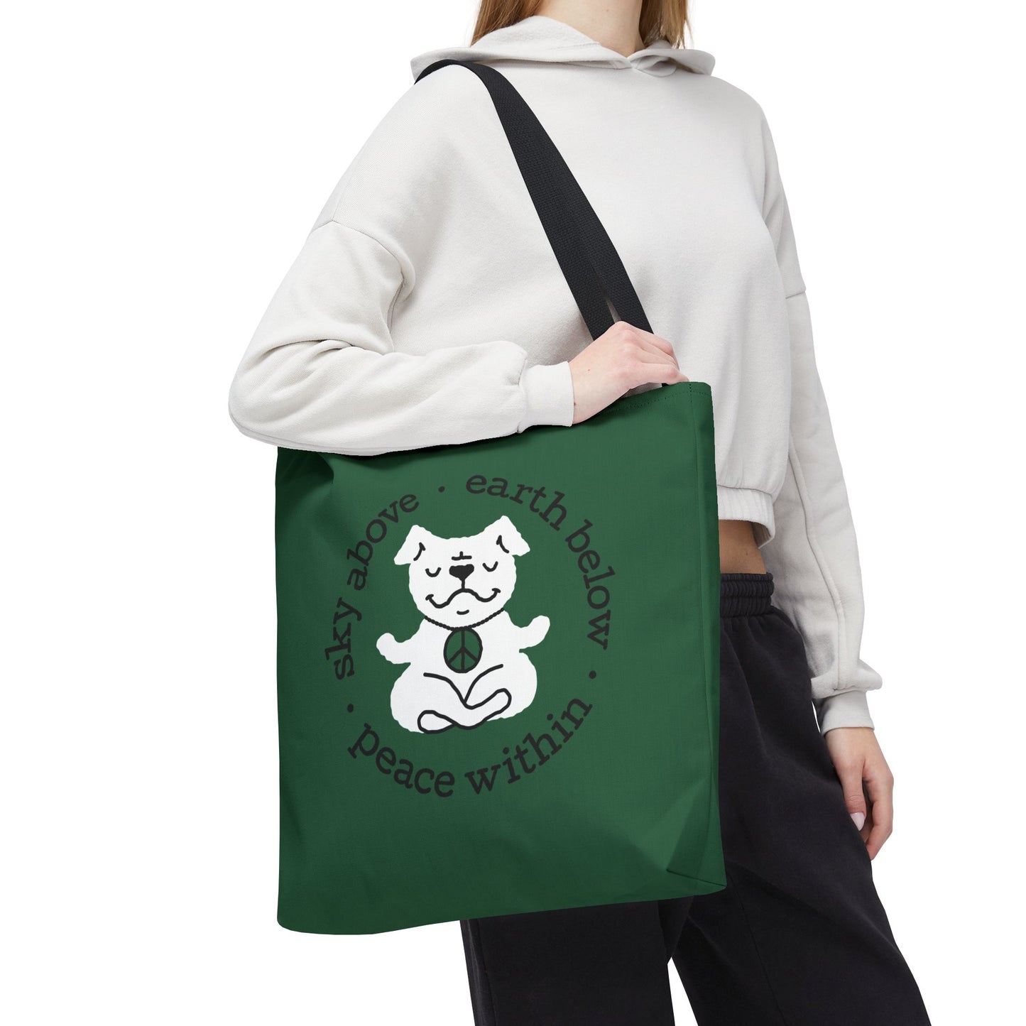 Peace Within Dog Tote - Emerald