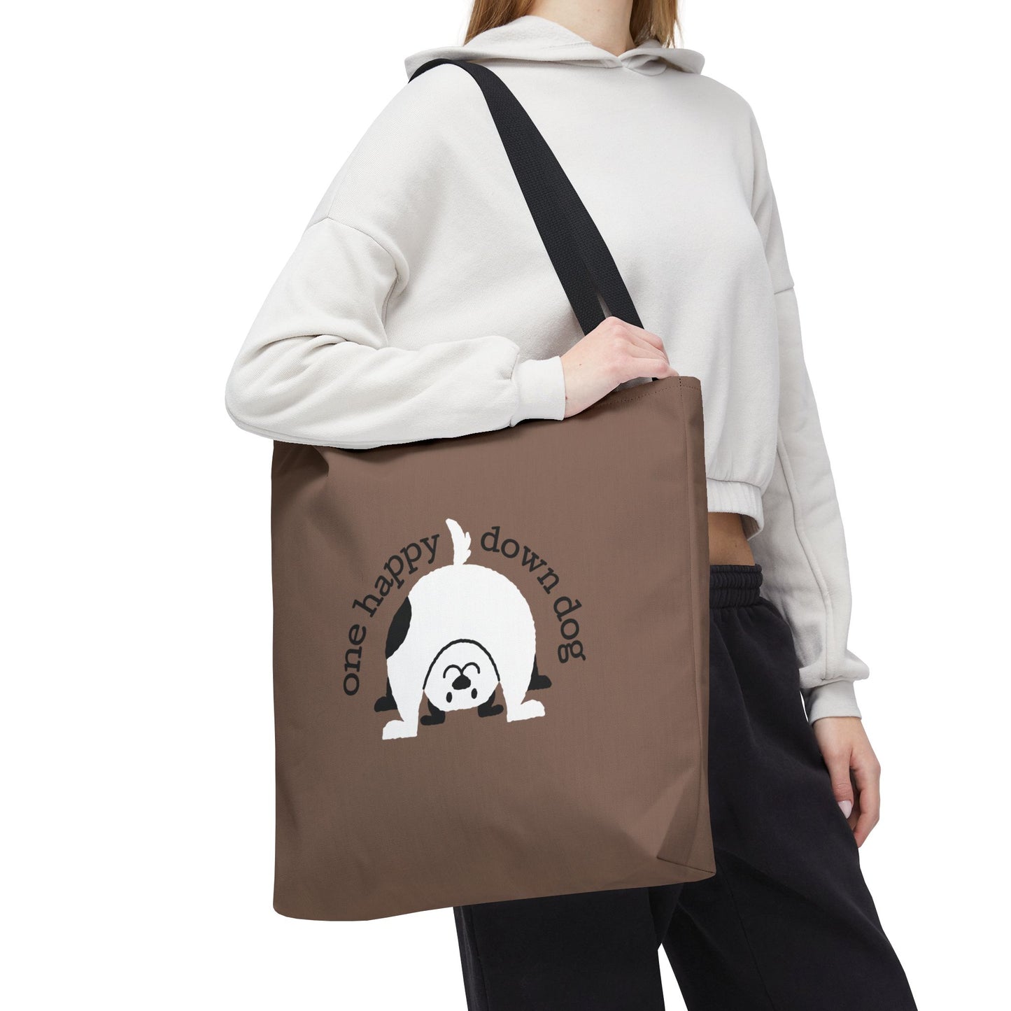 One Happy Down Dog – Tote - Mocha