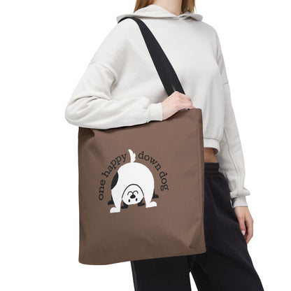 One Happy Down Dog – Tote - Mocha