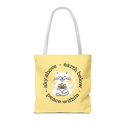 Peace Within Cat – Tote - Butter