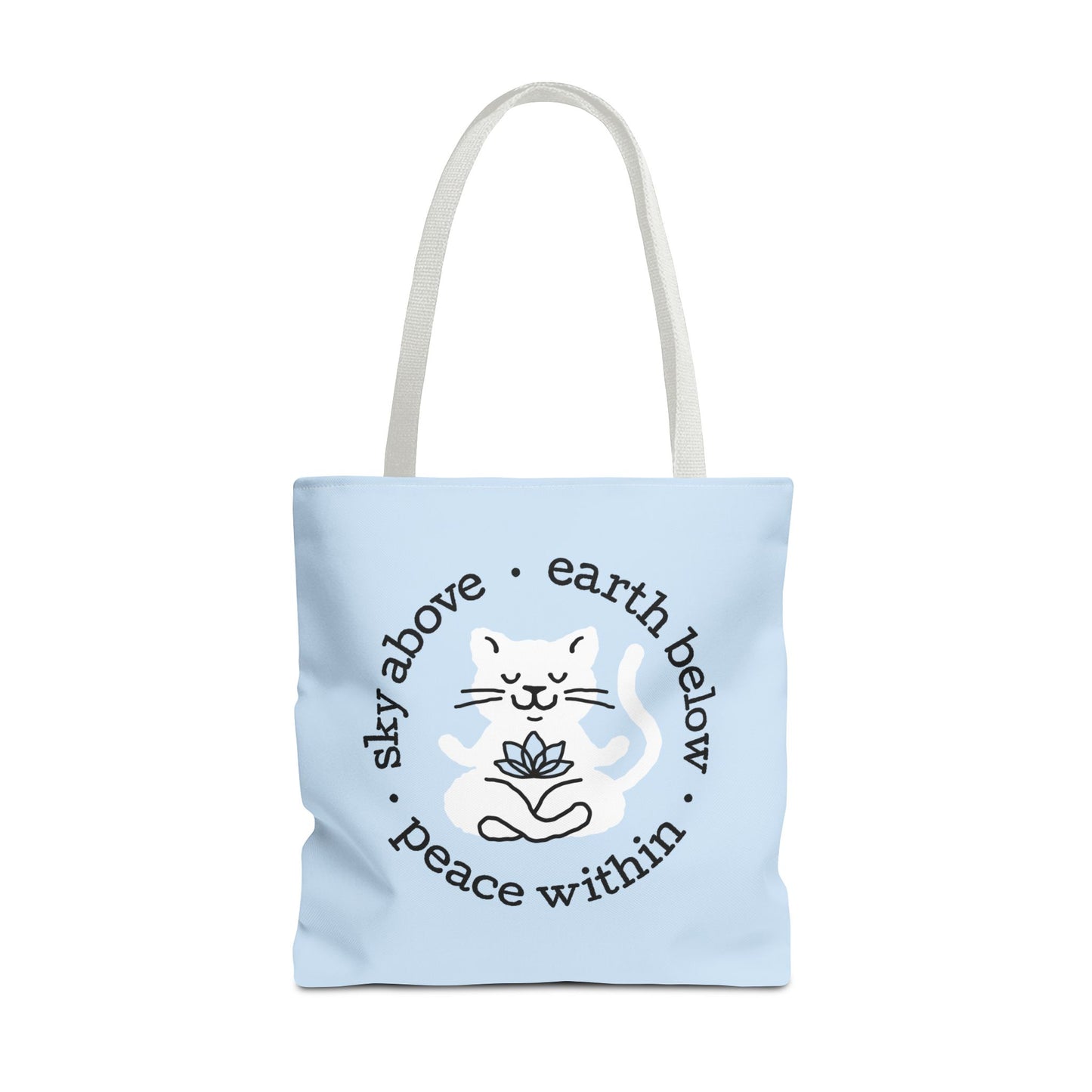 Peace Within Cat – Tote - Icy Blue