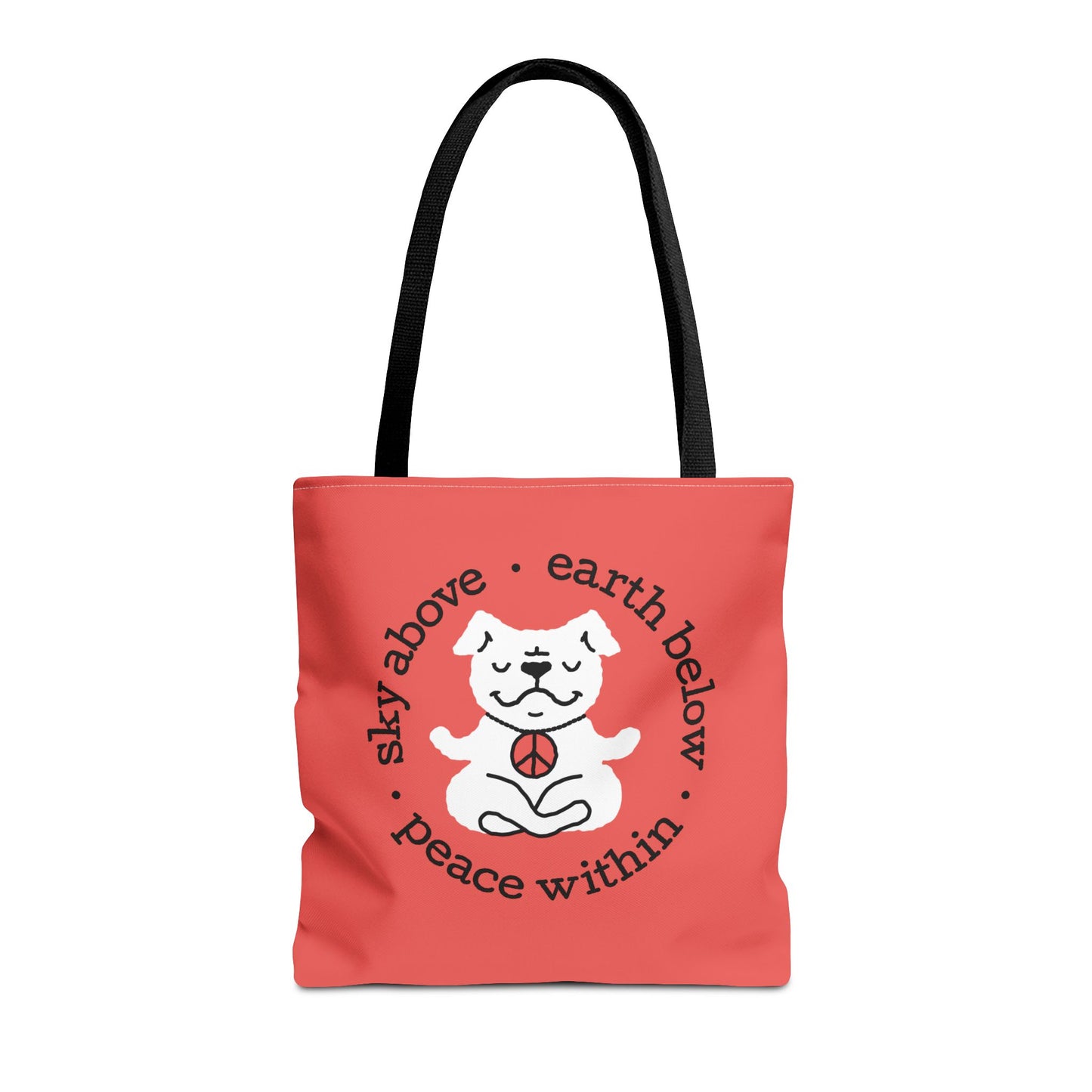 Peace Within Dog – Tote - Tomato Red