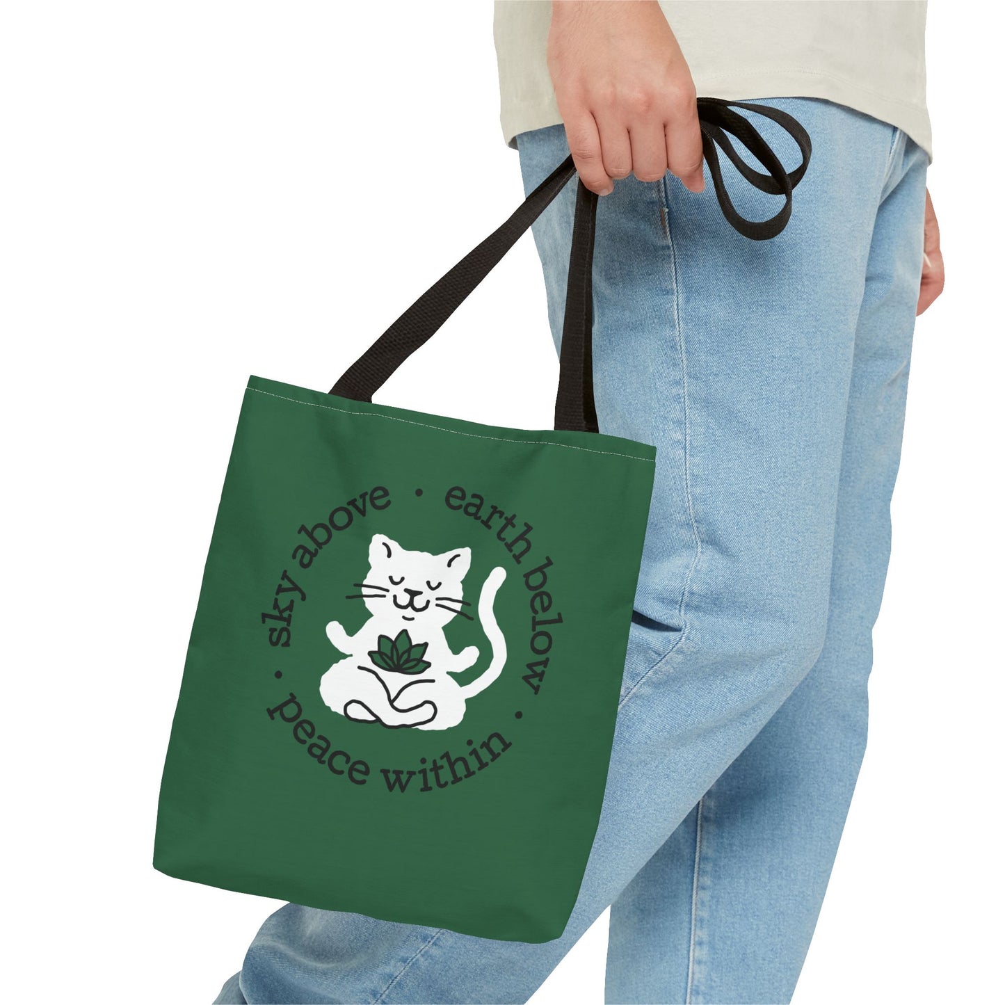 Peace Within Cat – Tote - Emerald