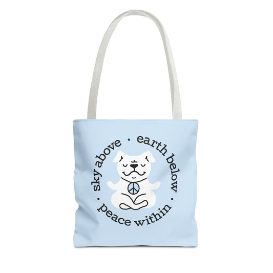 Peace Within Dog – Tote - Icy Blue