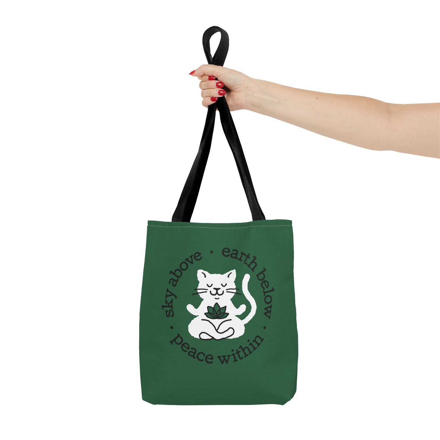 Peace Within Cat – Tote - Emerald