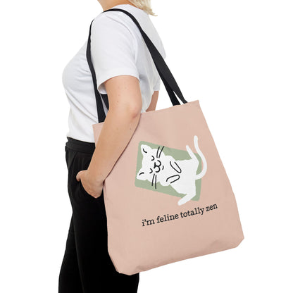 Feline Zen - Tote - Rose Beige