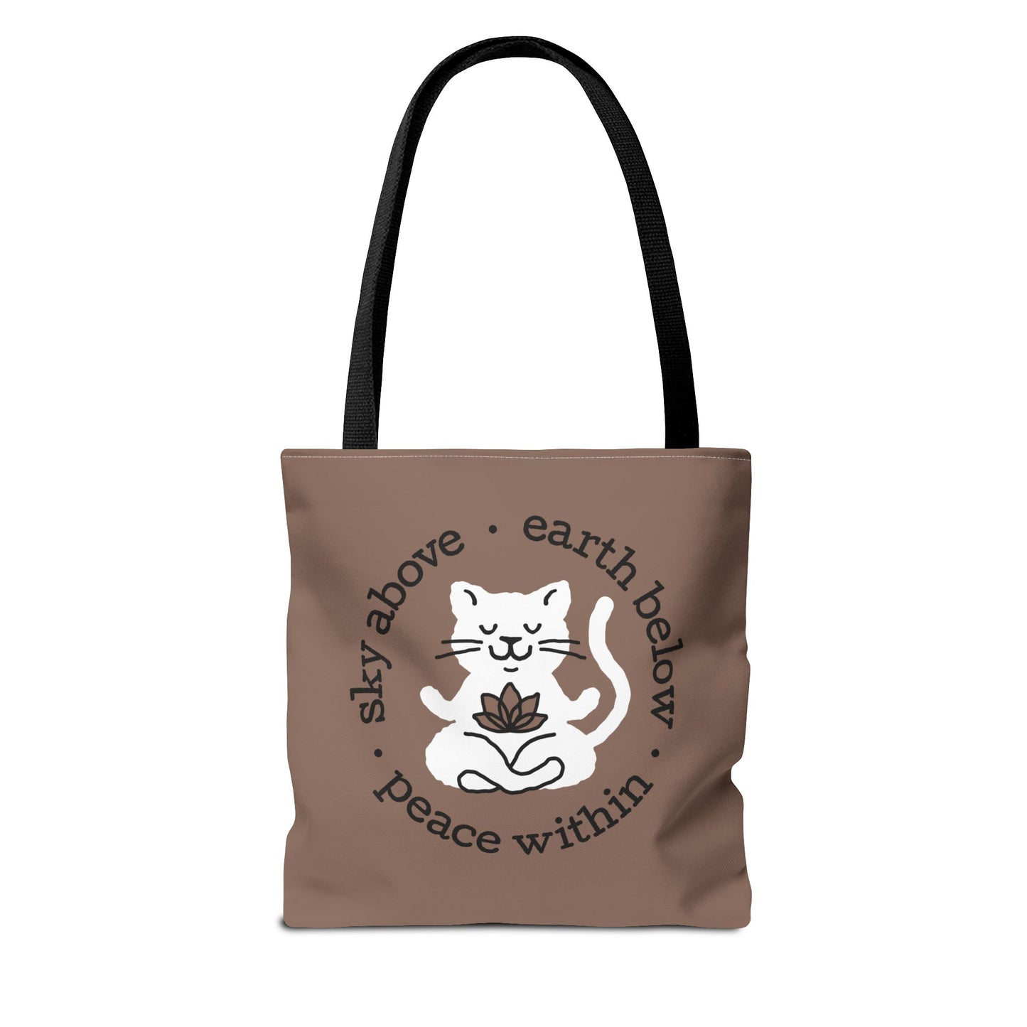 Peace Within Cat Tote - Mocha