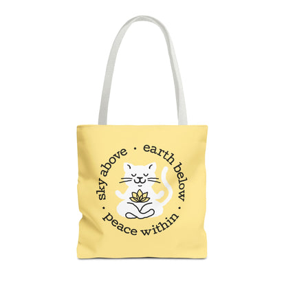 Peace Within Cat – Tote - Butter