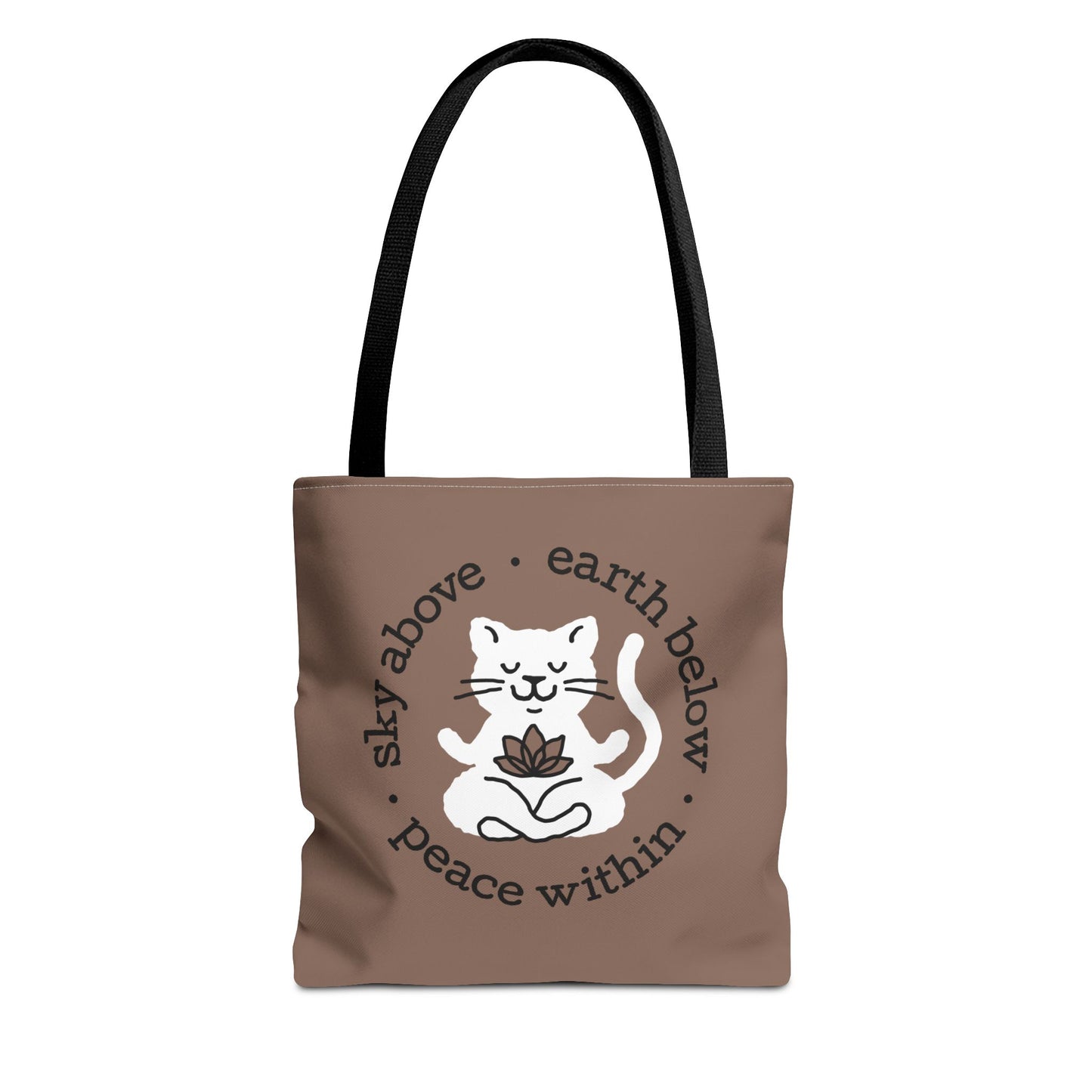 Peace Within Cat Tote - Mocha