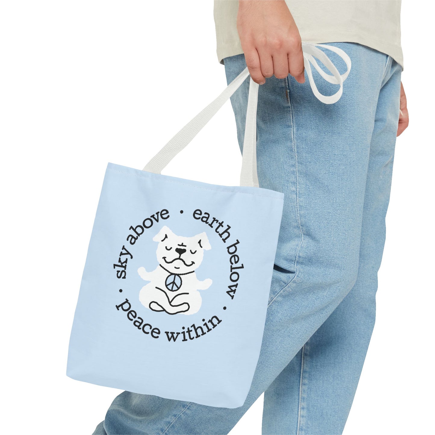Peace Within Dog – Tote - Icy Blue
