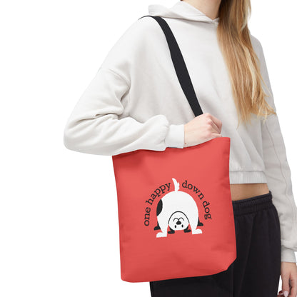 One Happy Down Dog – Tote - Tomato Red