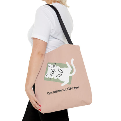 Feline Zen - Tote - Rose Beige