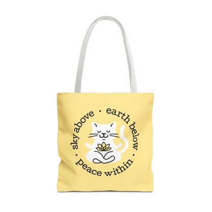 Peace Within Cat – Tote - Butter