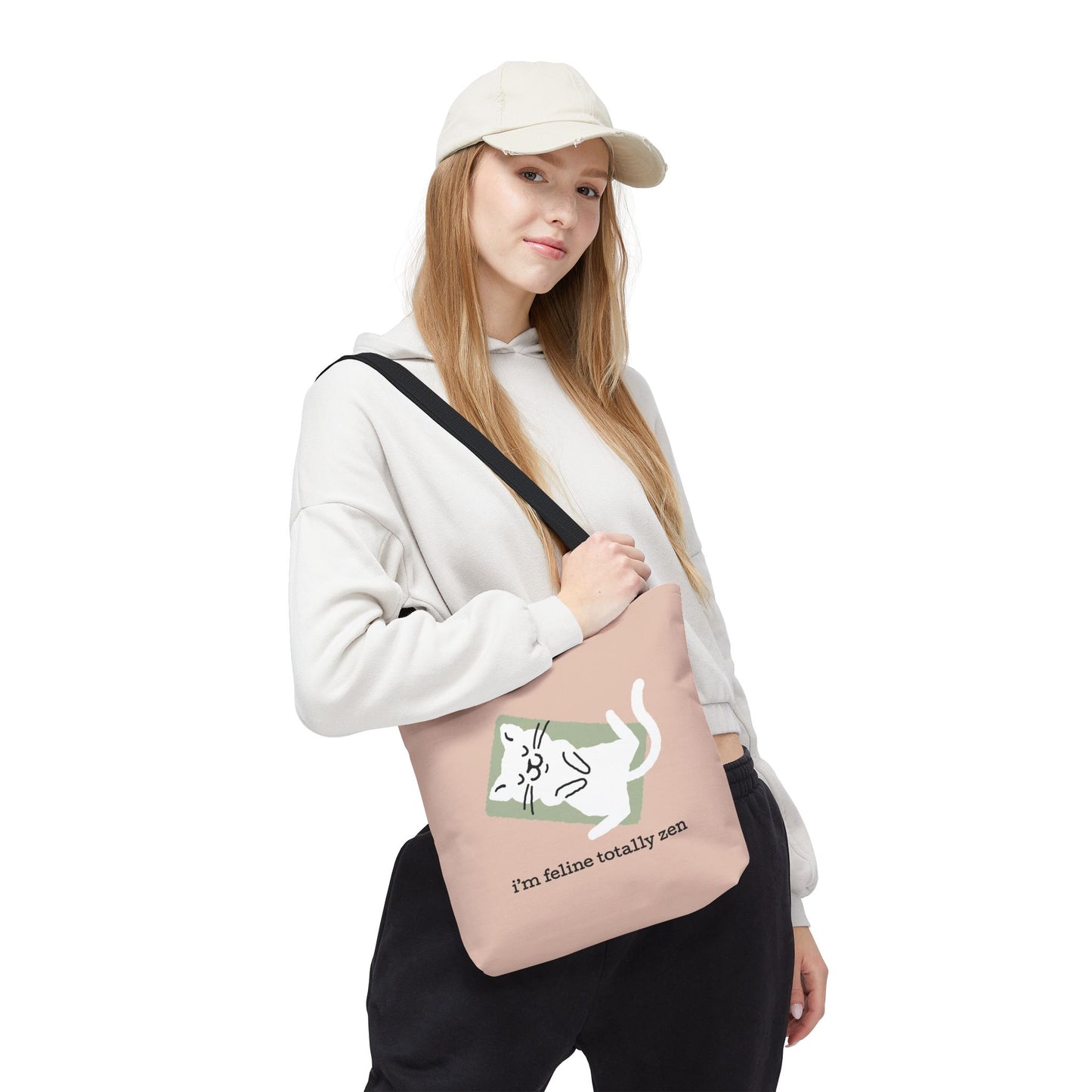 Feline Zen - Tote - Rose Beige