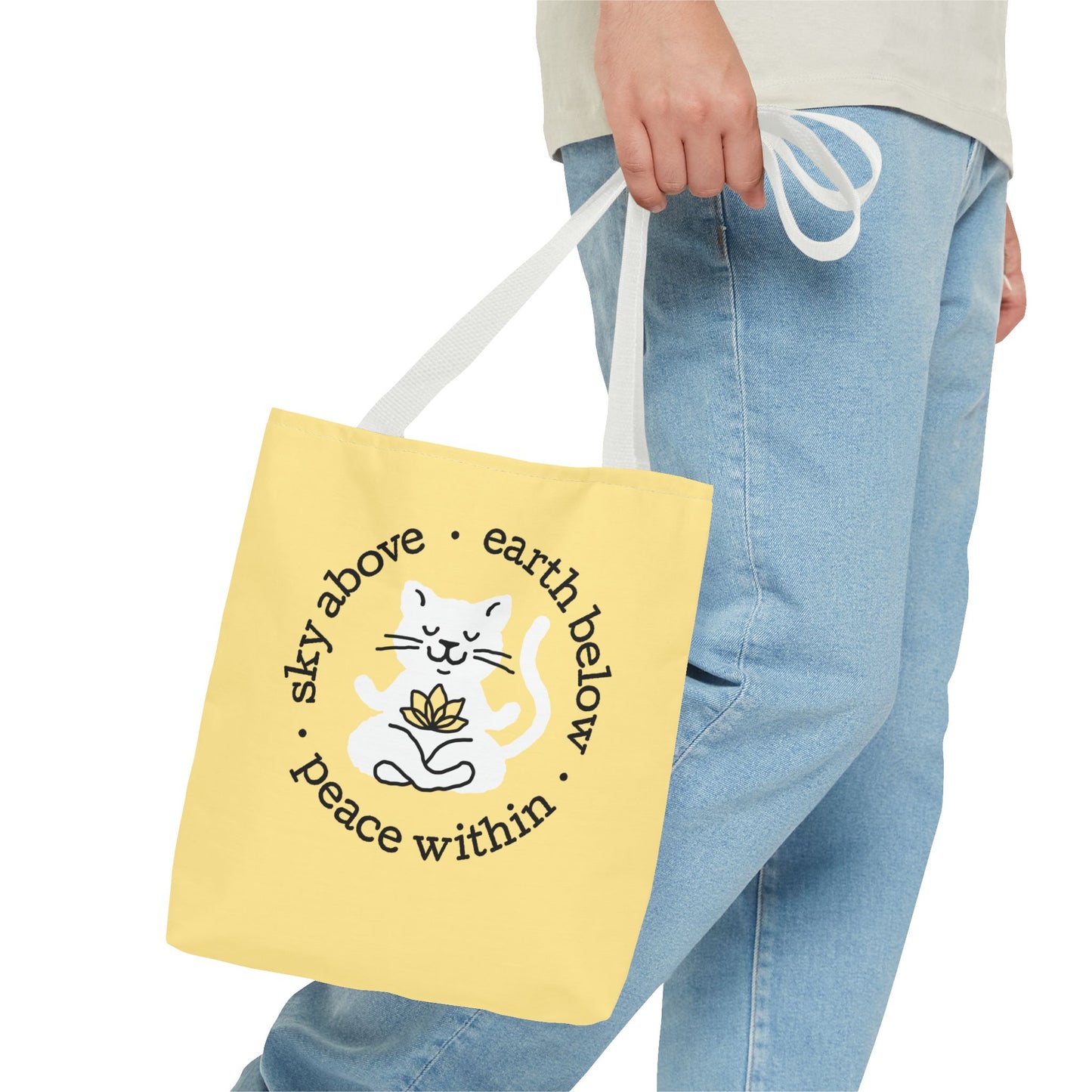 Peace Within Cat – Tote - Butter