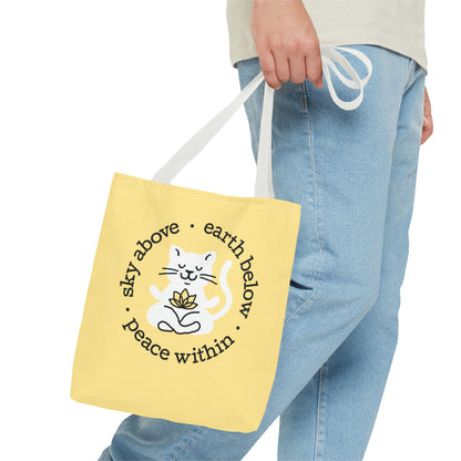 Peace Within Cat – Tote - Butter