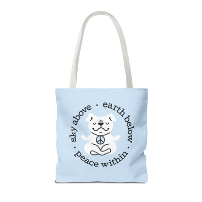 Peace Within Dog – Tote - Icy Blue