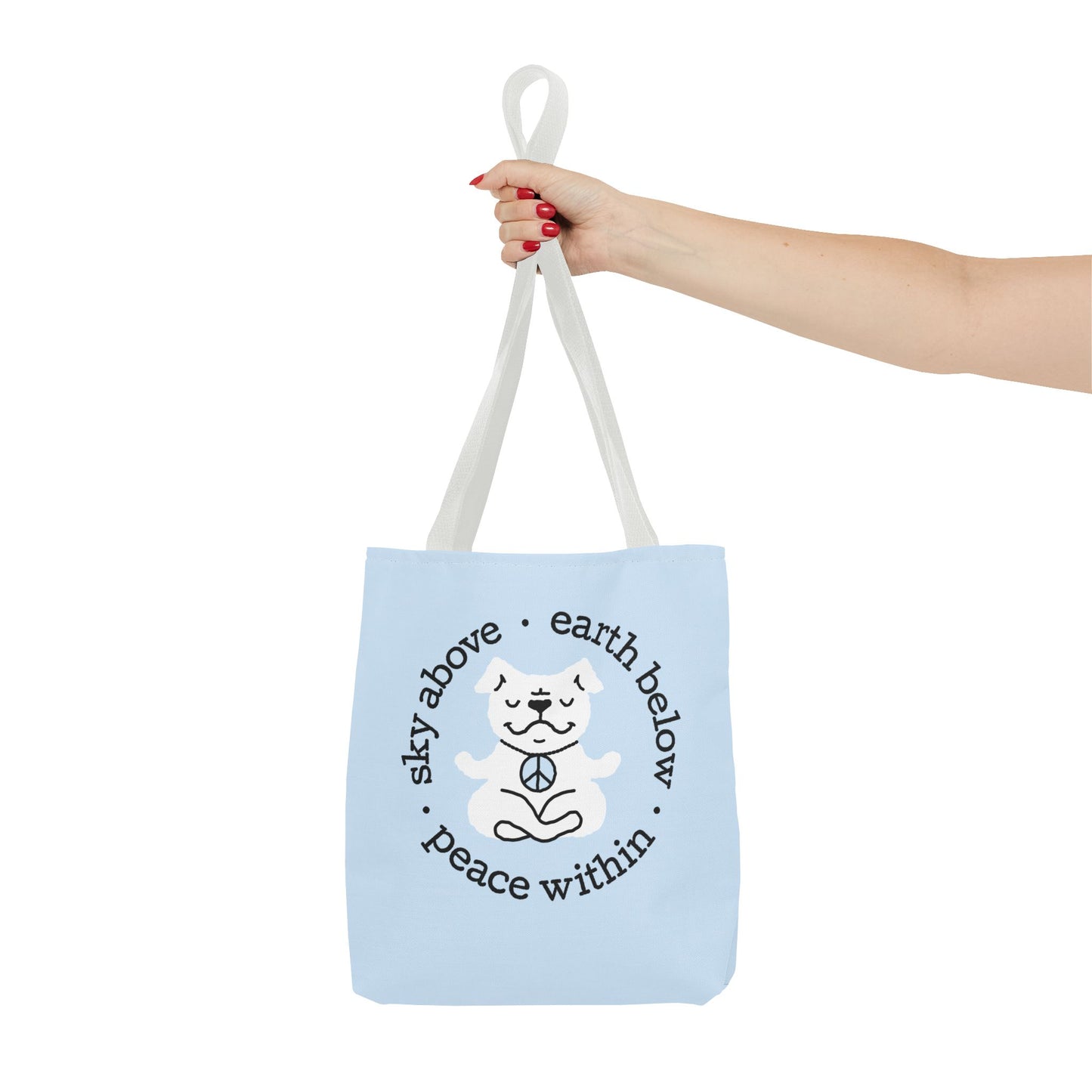 Peace Within Dog – Tote - Icy Blue