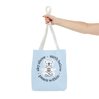 Peace Within Dog – Tote - Icy Blue