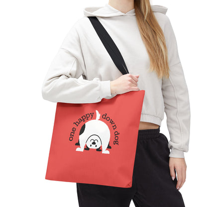One Happy Down Dog – Tote - Tomato Red