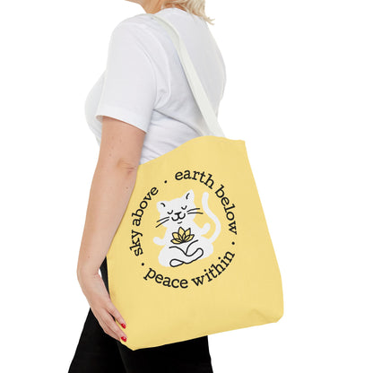 Peace Within Cat – Tote - Butter