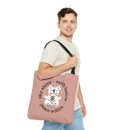 Peace Within Dog – Tote - Mocha