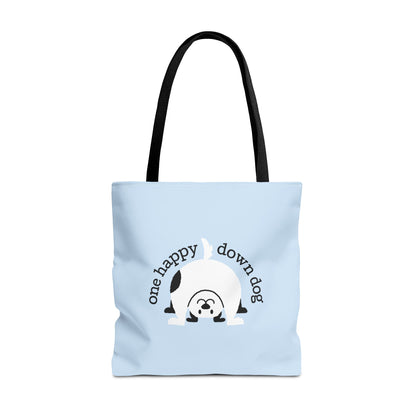 One Happy Down Dog – Tote - Icy Blue