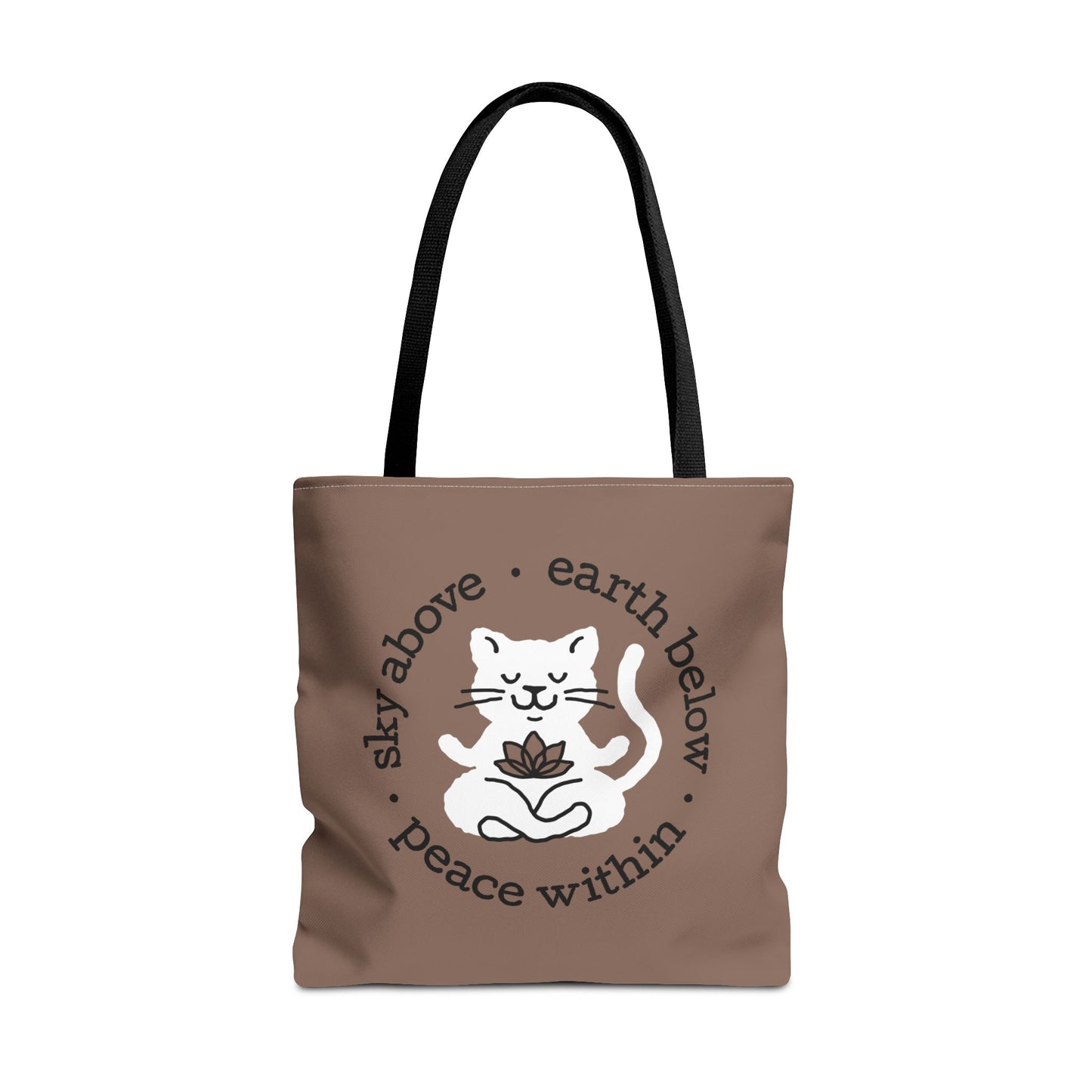 Peace Within Cat Tote - Mocha