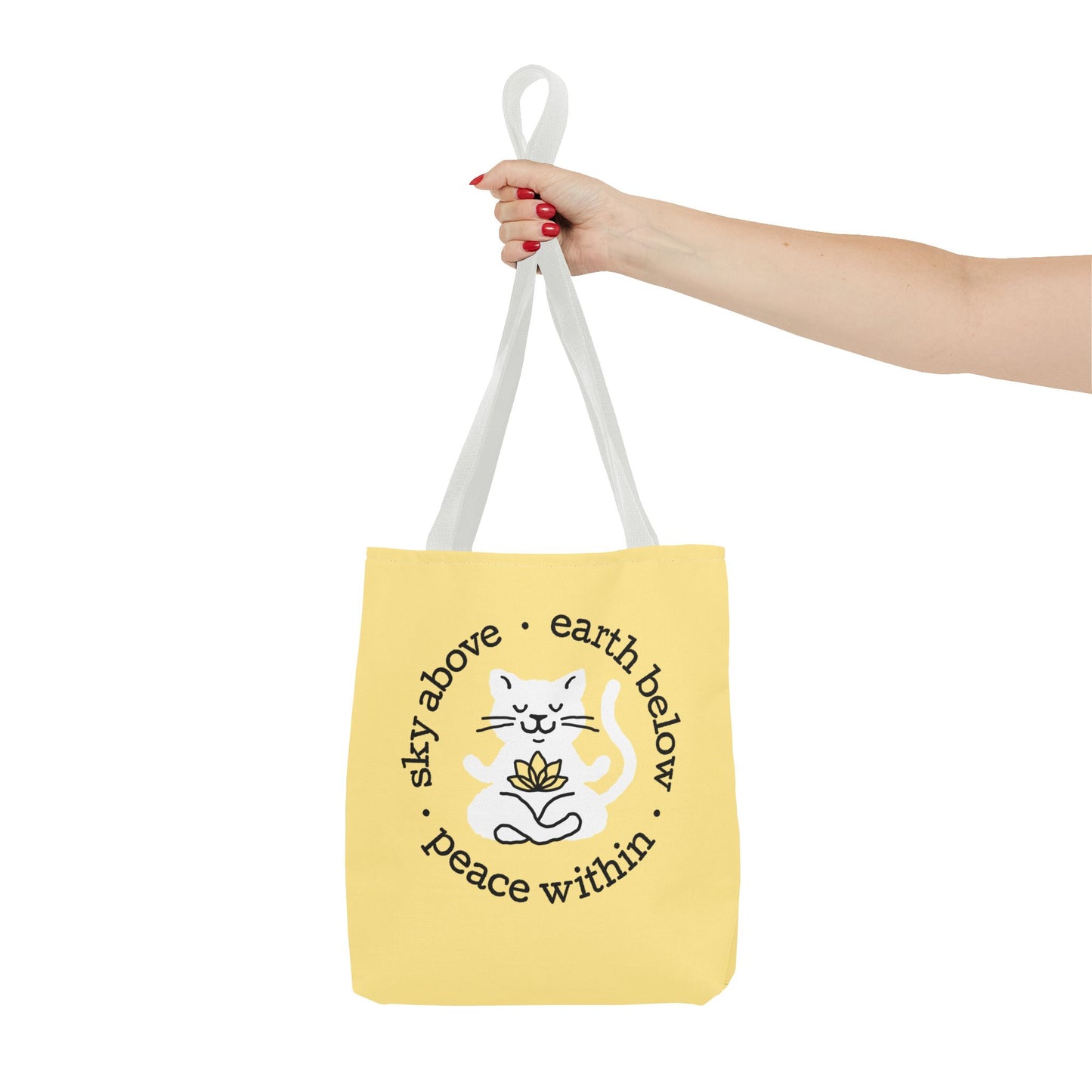 Peace Within Cat – Tote - Butter