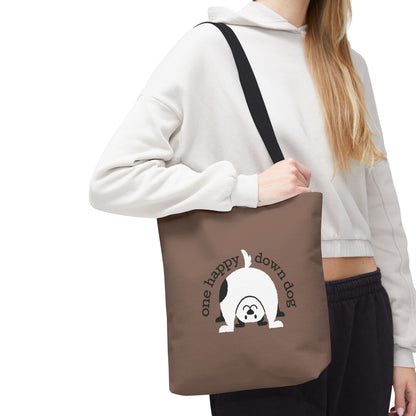 One Happy Down Dog – Tote - Mocha