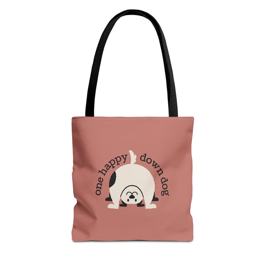 One Happy Down Dog – Tote - Rosewood