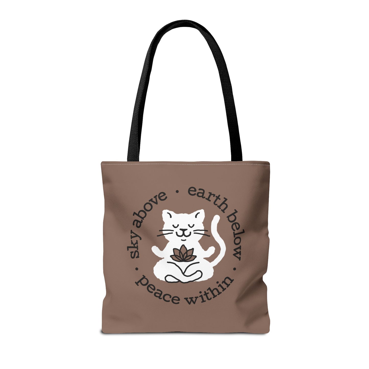 Peace Within Cat Tote - Mocha