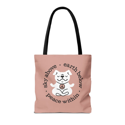 Peace Within Dog – Tote - Mocha