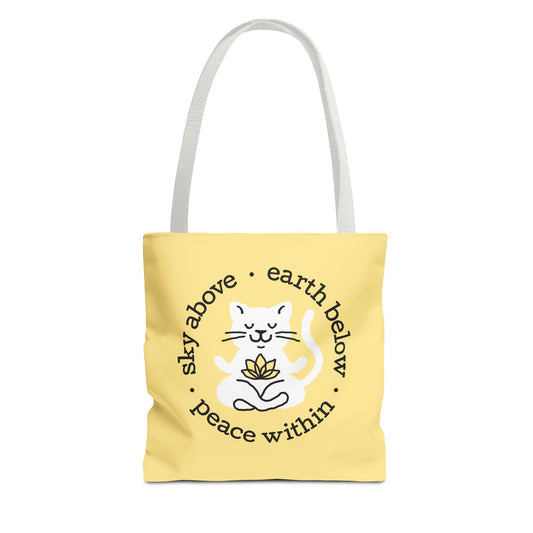 Peace Within Cat – Tote - Butter