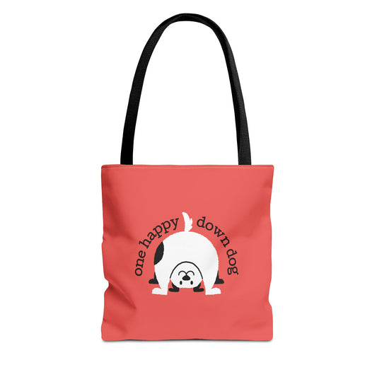 One Happy Down Dog – Tote - Tomato Red