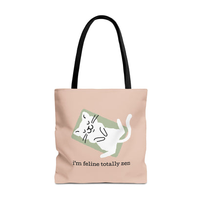 Feline Zen - Tote - Rose Beige