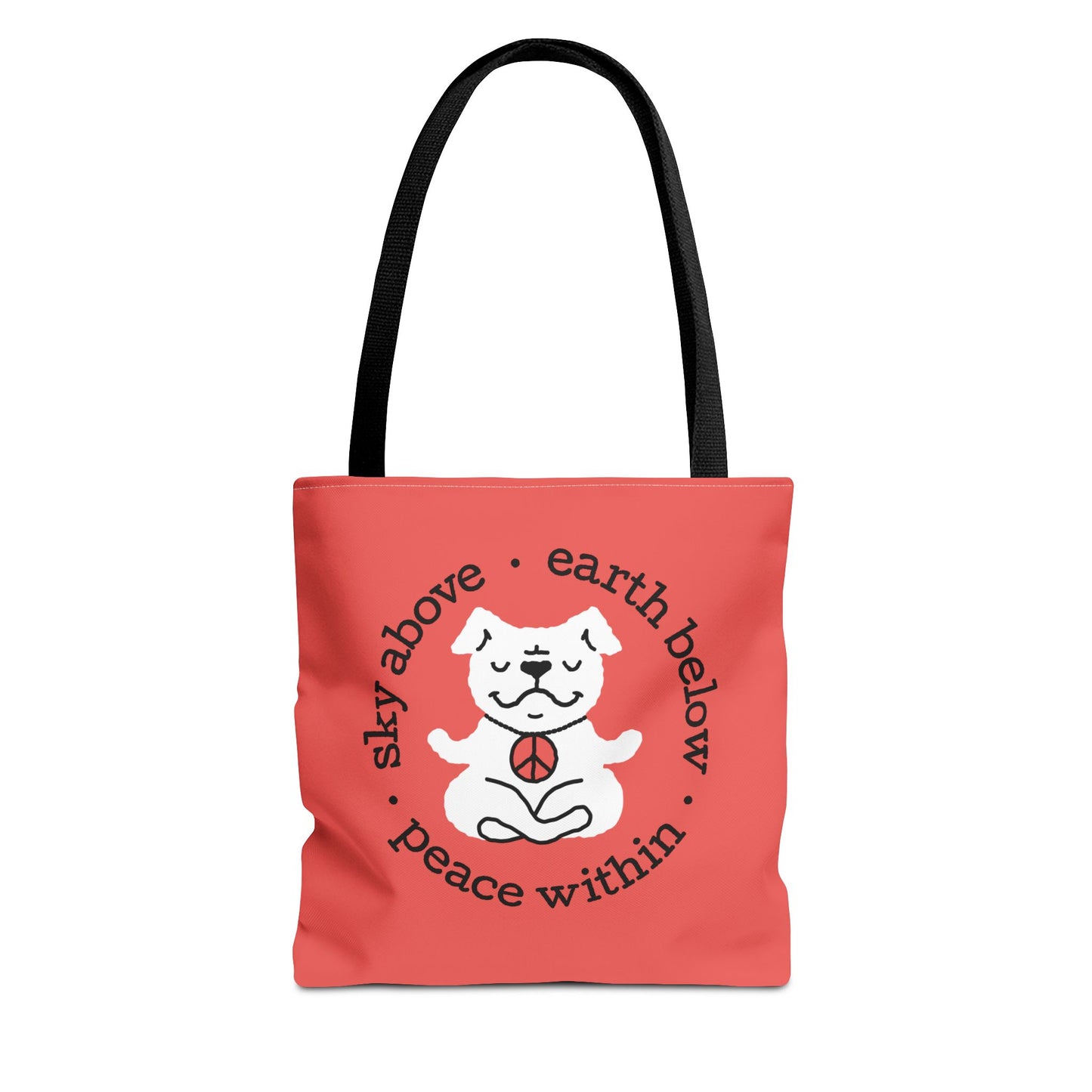 Peace Within Dog – Tote - Tomato Red