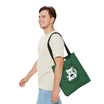Peace Within Cat – Tote - Emerald
