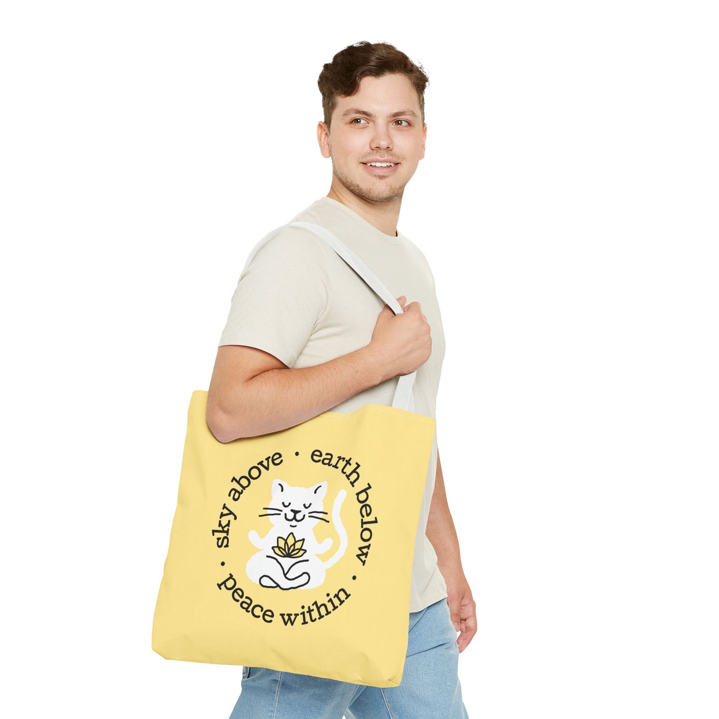 Peace Within Cat – Tote - Butter