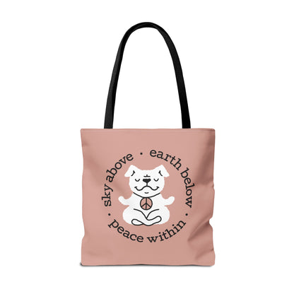 Peace Within Dog – Tote - Mocha