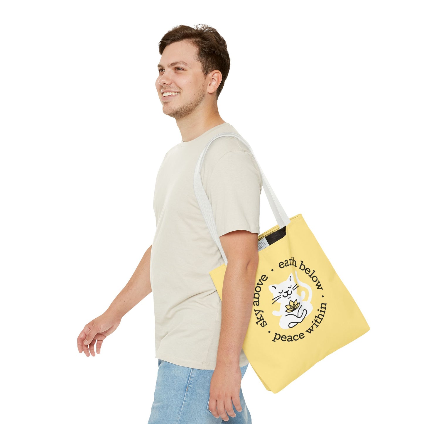 Peace Within Cat – Tote - Butter