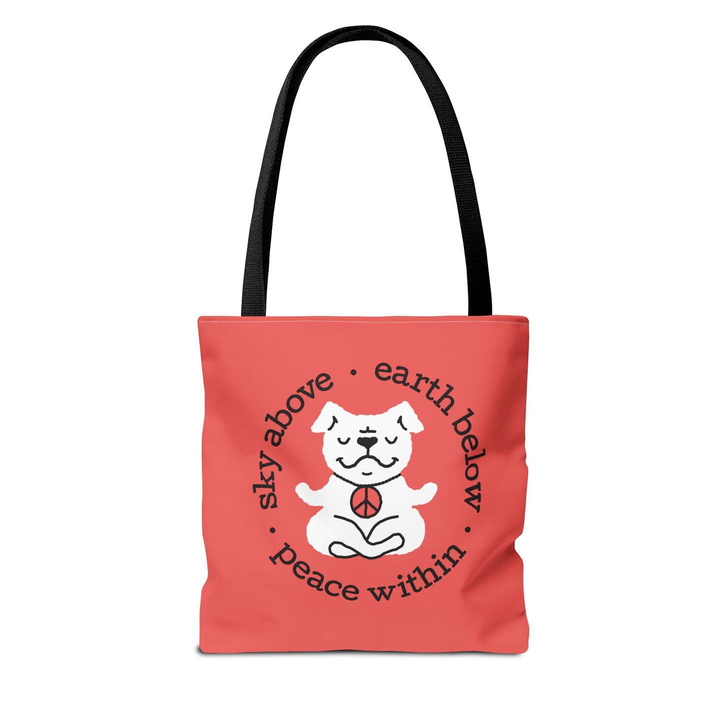 Peace Within Dog – Tote - Tomato Red