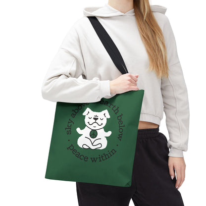 Peace Within Dog Tote - Emerald