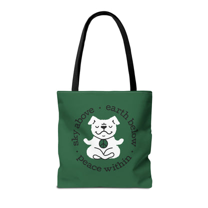 Peace Within Dog Tote - Emerald