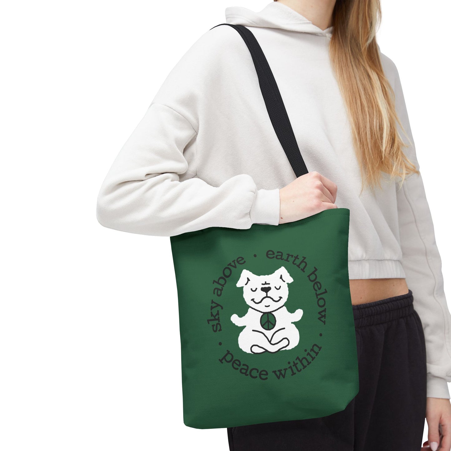 Peace Within Dog Tote - Emerald